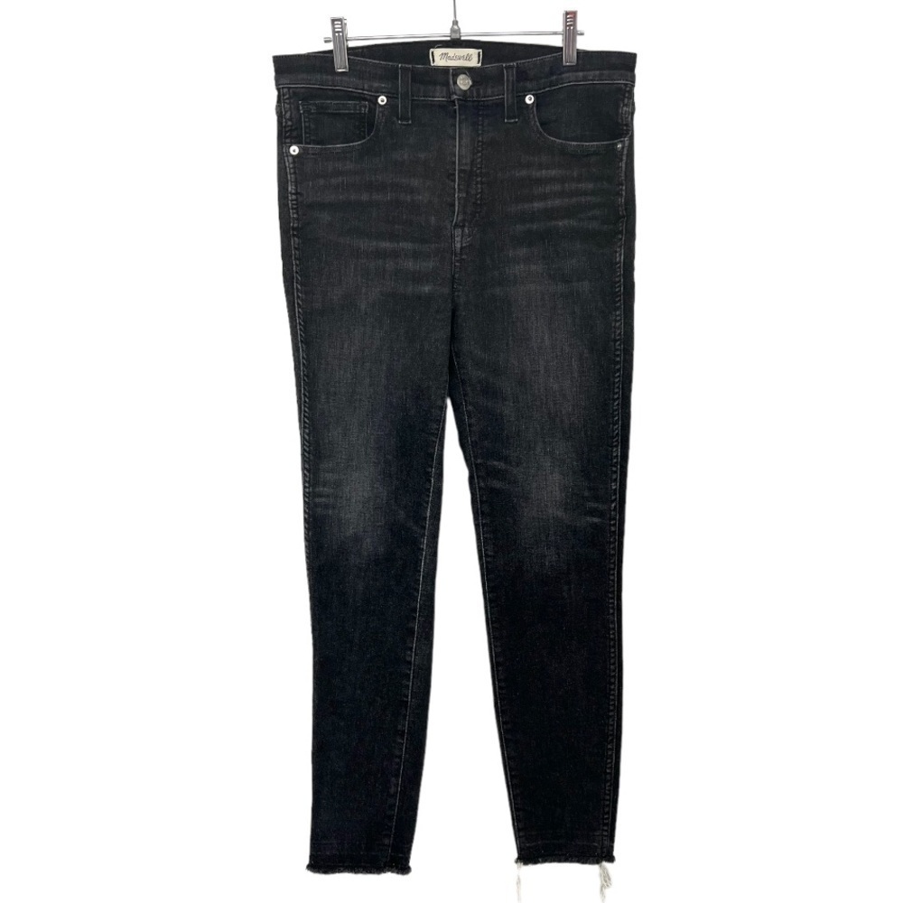Madewell 10” High Rise Released Hem Black Wash Skinny Jeans Women’s 29 - Picture 6 of 16